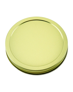 Metal Screw Cap Lid - [110-400, Gold, Plastisol Lined, Single Pack]