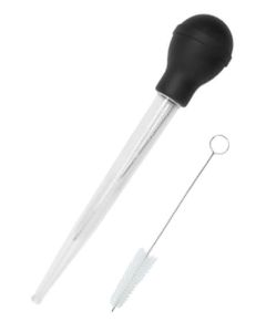 Turkey Baster And Wine Thief - [11 Inch, With Cleaning Brush, Ounce And Milliliter Markings, Heat Resistant, Dishwasher Safe]