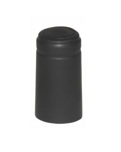 Wine Bottle PVC Heat Shrink Capsules with Tear Tabs [Matte Black, 30 x 60mm, PVC, 165 Count]