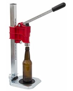 Bench Top Beer Bottle Capper - [With 500 Black Oxygen Barrier Crown Caps, Height Adjustable, Made In Italy]