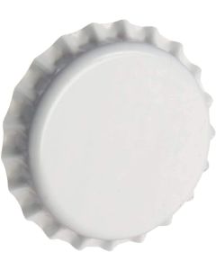 Beer Bottle Crown Caps - [26 mm, White, Oxygen Barrier, PVC Free, 150 Count]