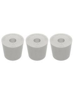 Drilled Rubber Stoppers for Fermentation [No. 5.5, BPA-Free Food Grade Rubber, Pack of 3]