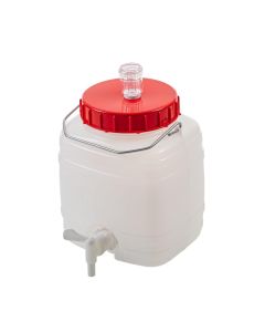 Squared Compact Fermenter with 2-Piece Airlock [5 Liter, Approx. 1 Gallon, Space-Saving Design, Made in Italy]