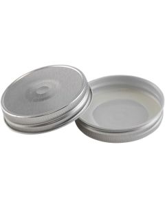 Regular Mouth Mason Jar Safety Button Lids - [70 mm, Silver Hi Heat, One Piece, Pack Of 72, BPA Free]