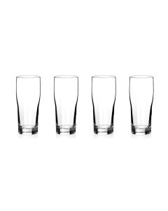 Brewhouse Beer Glasses - [20 oz, Stackable, Set Of 4, Break Resistant, Clear Glass, Made In USA]