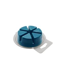 Wax Melt Pie Shaped Clamshell Molds - [6 Cavities, 2.5 oz Capacity, PET Plastic, 60 Pack, BPA Free]