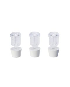 2-Piece Fermentation Airlocks with Rubber Stoppers [3 Pack, #7 Stopper, Plastic]