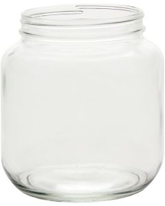 Wide Mouth Glass Fermentation And Canning Jar - [1/2 Gallon, 110 mm White Plastic Lid, Single Jar]