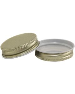 Metal Screw Caps with Plastisol Liner [38mm, Gold, Metal, 38-400, Pack of 15]