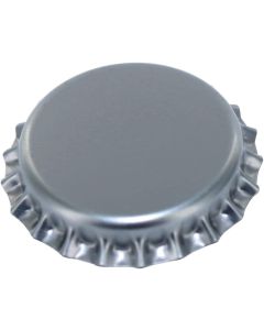 Beer Bottle Crown Caps - [26 mm, Silver, Oxygen Barrier, PVC Free, 500 Count]