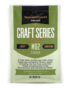 Mangrove Jack’s M02 Cider Yeast [Dry Yeast, 64 to 75°F Fermentation Range, High Flocculation]