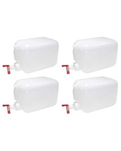 Vented Plastic Hedpak Carboys - [5 Gallon, With Cap And Faucet, Pack Of 4, BPA Free, Food Grade]