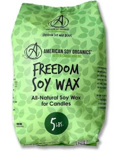 Freedom Soy Wax Beads for Candle Making [5 lb, Natural Soy Wax, Paraffin-Free, Beeswax-Free]