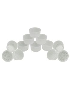 Cheese Making Molds for Caciotta [4 x 2 Inch, Plastic, Made in Italy, Pack of 12]