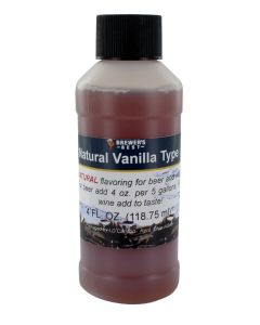 Natural Vanilla Type Flavoring for Beer and Wine [4 oz, Natural Flavor]