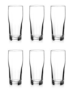 Tasting Brewhouse Beer Glasses [7 oz, Crystal Clear Glass, Stackable, Set of 6]