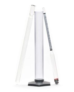 Proof and Tralle Hydrometer Alcoholmeter Combo Kit with Test Jar and Glass Wine Thief [0 to 200 Proof, 0 to 100 Tralle, Lead and Mercury Free, Made in France]