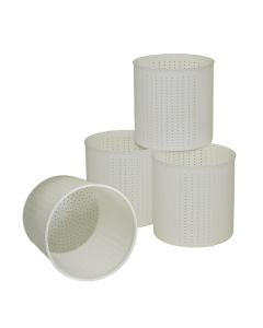 Cheese Making Molds [6 x 6 Inch, Plastic, Made in Italy, Pack of 4]