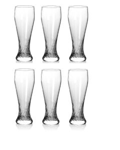 North Mountain Supply Cyclone Wheat Beer Glasses - Great for All Wheat Beers - 14 Ounces - Set of 6