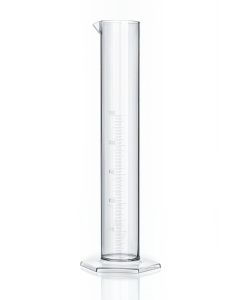 Graduated Cylinder with Spout and Base [250cc, Extra Clear Food-Grade Plastic, Made in Italy]