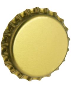 Beer Bottle Crown Caps - [26 mm, Gold, Oxygen Barrier PVC Free Liner, 500 Count]