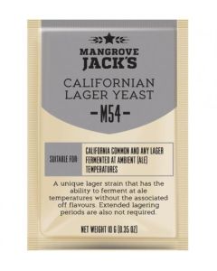 Mangrove Jack’s M54 Californian Lager Yeast [10g, Treats 23L or 5 Gallons, High Attenuation]