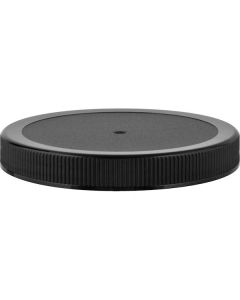 Plastic Screw Cap Lid - [110-400, Black, Foam Liner 3-ply, Single Pack]