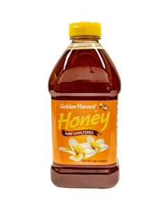 Golden Harvest Unfiltered Raw Honey - [Extra Light Wildflower Blend, 100 Percent Pure, Natural Pollen, 3 Pounds]