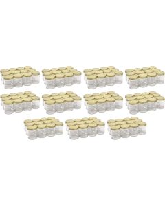 Clear Glass Straight Sided Mason Canning Jars - [9 oz, 70 mm Gold Metal Lids, 132 Jars And Lids, 11 Cases Of 12]