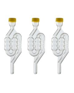 Six-Bubble Fermentation Airlocks [Pack of 3, BPA-Free Plastic, Shatter-Resistant, Made in Italy]