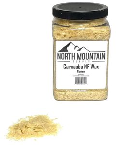 Carnauba NF Wax Flakes - [2 lb Plastic Jar, High Melt Point, Kosher, Non GMO, Made In USA]