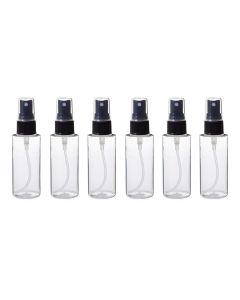 Refillable Fine Mist Spray Bottles [2 oz, 60 ml, Plastic, Pack of 6]