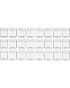 Clear Glass Straight Sided Mason Canning Jars - [4 oz, 58 mm White Metal Lids, Case Of 24]