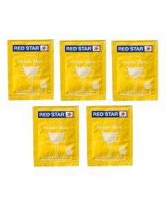 Red Star Premier Blanc Wine Yeast [Pack of 5, High Alcohol Tolerance, Freshness Guarantee]
