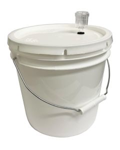 Plastic Fermenting Bucket – [2 Gallon, with Lid & 2-Piece Airlock]