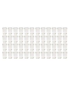 Regular Mouth Tapered Mason Jars [8 oz, Clear Glass, No Lids, Case of 48]