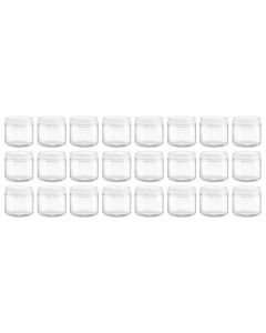 Clear Glass Straight Sided Spice And Canning Jars - [2 oz, 53 mm White Lids, Case Of 24]