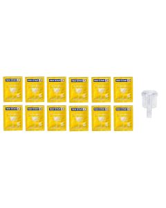 Red Star Premier Blanc Wine Yeast with Free 2-Piece Airlock [Pack of 12, Makes Up to 5 Gallons per Packet]