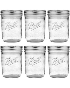 Ball Wide Mouth Mason Jars - [16 oz, With Lids And Bands, 6 Pack, BPA Free, Made In USA, Packed In ImpactGaurd Box]
