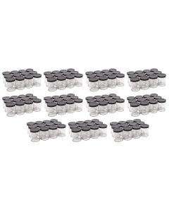 Clear Glass Straight Sided Mason Canning Jars - [9 oz, 70 mm Black Plastic Lids, 132 Jars And Lids, 11 Cases Of 12]