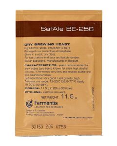 Fermentis SafAle BE-256 Beer/Ale Yeast - Active Dry Brewing Yeast for Abbey Style Beers - Fast Fermentation - Subtle Balanced Aroma - Pack of 1
