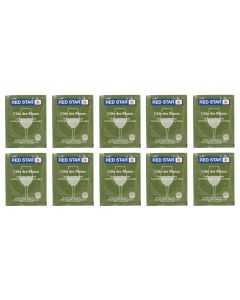 Red Star Cote Des Blancs Wine Yeast - [Pack Of 10, For Aromatic White Rose And Fruit Wines, Freshness Guaranteed]