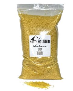 North Mountain Supply 100 Percent Pure Yellow Beeswax Pellets - [5 lb Bag, For Personal Care Products and Candle Making]