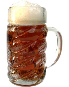 Jumbo Glass Beer Mug [43 oz, Crystal Clear Glass, Thick Wall, Single Mug]