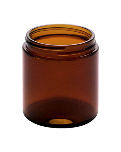 Glass Straight-Sided Jars – [4 oz, Amber, 58 mm Mouth, 24-Pack]