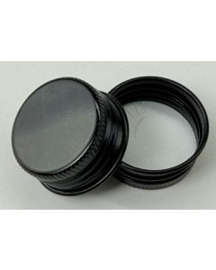 Metal Lids for Maple Leaf Syrup Bottles [24-410, Black, Metal, 24mm]