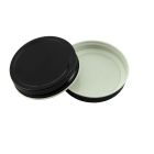 Metal Screw Cap Lids - [58 mm, Black, Plastisol Lined, 12-Pack]