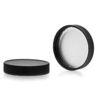 Plastic Screw Cap Lids - [63 mm, Black, 12-Pack]
