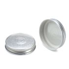 Metal Button Lids - [70-450, Silver, Plastisol Lined, 12-Pack]