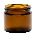 Glass Straight-Sided Jars – [2 oz, Amber, 53 mm Mouth, 24-Pack]